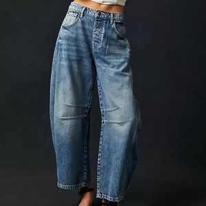 Free People Barrel Jeans